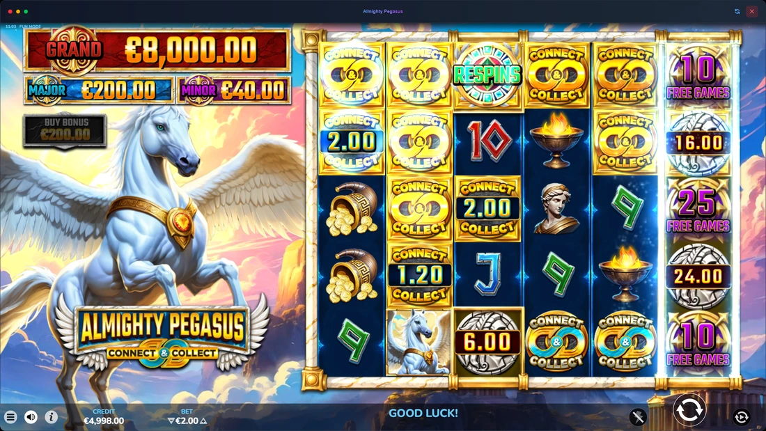 Almighty Pegasus Free Spins